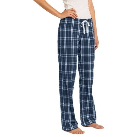 

District Ladies Juniors Flannel Plaid Pant Navy XL