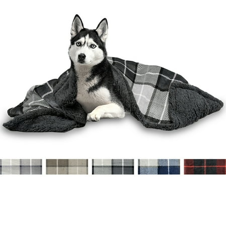 Petami Premium Pet Blanket Sherpa Dog Throw For Cats Dogs Washable Reversible Soft Fluffy Warm Fleece Couch Sofa Bed