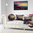 thumbnail image 3 of Designart Blasts of Color at the Sunset - Seashore Throw Pillow - 12x20, 3 of 5