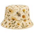 thumbnail image 2 of Basysin Vintage Print Bucket Hat Lightweight Breathable Sun Hat Fashion Wide Brim Fisherman Cap Outdoor Travel Beach Daily Holiday Hat, 2 of 5