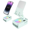 thumbnail image 2 of CoreLiving Small Desk Fan Portable Handheld Personal Fan Quiet Battery Powered Rechargeable USB Fan with Phone Holder for Summer Essentials 1 Pack, 2 of 6