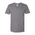 thumbnail image 1 of American Apparel Fine Jersey V-Neck Tee, XXS, Slate, 1 of 1