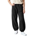 thumbnail image 7 of Womens Elastic Waist Pants Casual Loose Jogger Trousers With Ankle Cuffs for Daily Wear, 7 of 7