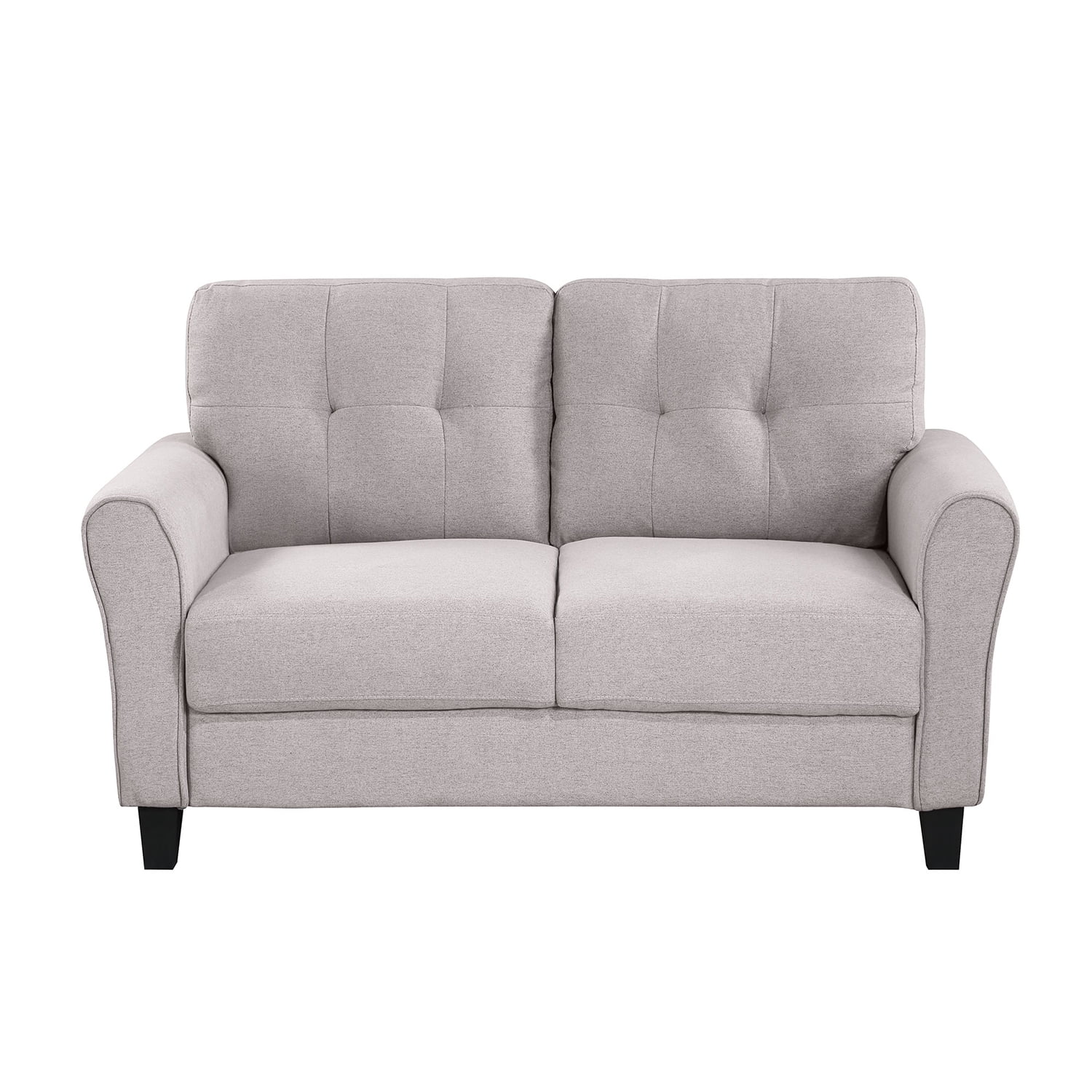 Kadyn 57.5" Living Room Loveseat Couch, Upholstered Sofa Couch for Living Room, Modern Linen 2 Seater Couch for Office, Light Grey Kadyn 57.5" Living Room Loveseat Couch, Upholstered Sofa Couch for Living Room, Modern Linen 2 Seater Couch for Office, Light Grey