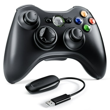 Fousixdi 360 Wireless Controller for Xbox 360, Black, New