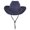 Navy, variant on Top Headwear Belted Western Paper Braid Cowboy Hat w/ Adjustable Strap - Ivory