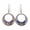 Daisy Lavender, variant on Copper Hoop Earrings featuring designs such as Wolves, Eagle, Bears, Cat, Dolphin, Horse, Inukshuk, Chief, Skull, Butterflies, Dragonflies, Kandinsky, Zuni, Sunburst, and Turtle (SunburstHoop)