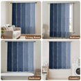 thumbnail image 5 of Navy Blue Ombre Wood Sheer Curtains 72 Inch Length, Light Filtering Voile Curtain Panel, Farmhouse Vintage Gradient Wooden Rod Pocket Drapes Window Treatments for Living Room Bedroom 52"x72", 5 of 9