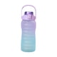thumbnail image 1 of Botella de agua de 1500 ml con marcador Mango de paja Botella de agua de gran capacidad a prueba de Tomshoo  Morado, 1 of 7