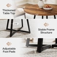thumbnail image 2 of Tribesigns Round Dining Table for 2, 31.5" Industrial Dinner Table with Metal Base, 2 of 7