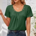 thumbnail image 2 of Short Sleeve Tunic Tops for Women Womens Summer Tops Casual Crewneck Short Sleeve Trendy Pullover T Shirts Blouse Trendy Lightweight Soft Plus Size Tops, 2 of 6