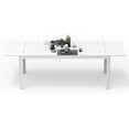 thumbnail image 3 of Domi Outdoor Expandable Dining Table - Rectangular Metal Aluminum Table for 6-8 Persons, Perfect for Garden and Bistro (Ivory White), 3 of 7