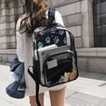 thumbnail image 6 of PVC Transparent Backpacks Clear Backpack for Travel and Outings Colorful Dog Paw Prints, 6 of 7