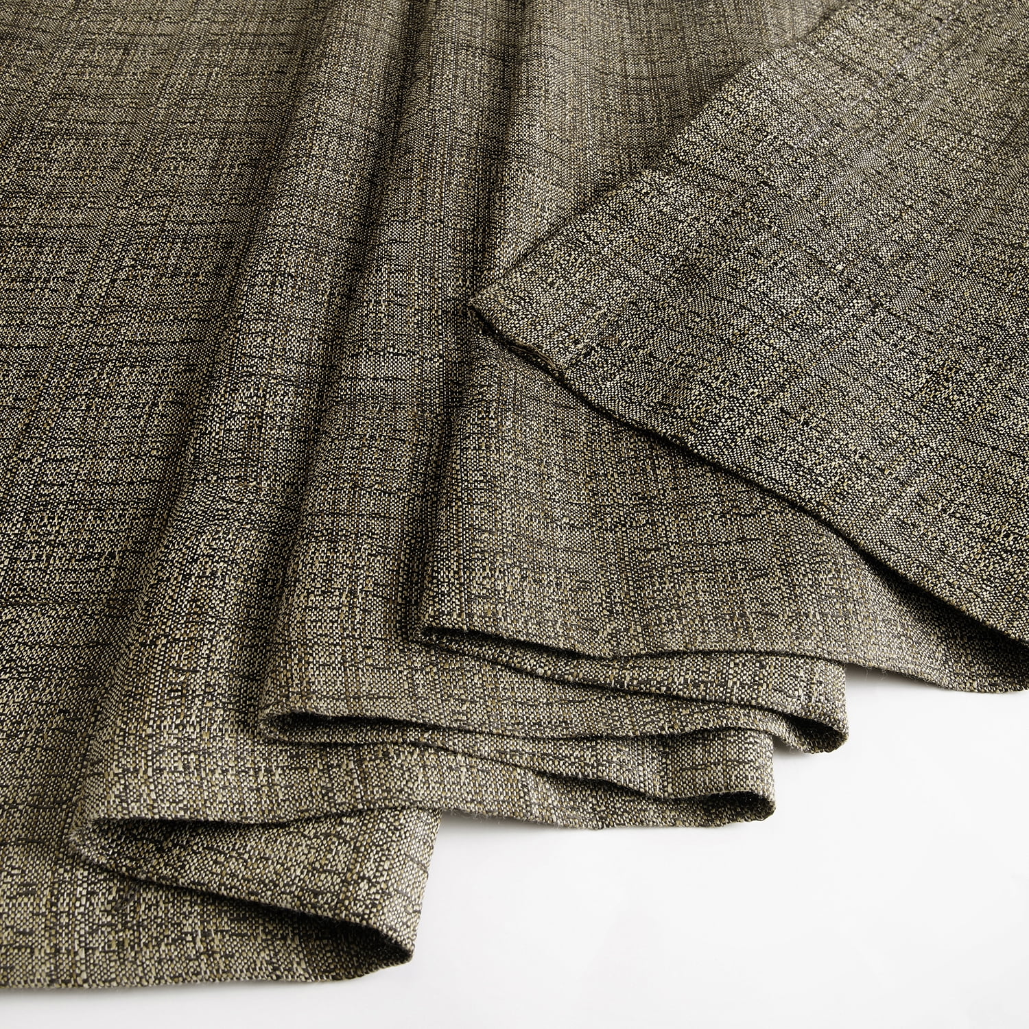 Half Price Drapes Dark Grey Raw Linen Weave Light Filtering Curtains for Bedroom (2 Panel), 50W X 96L