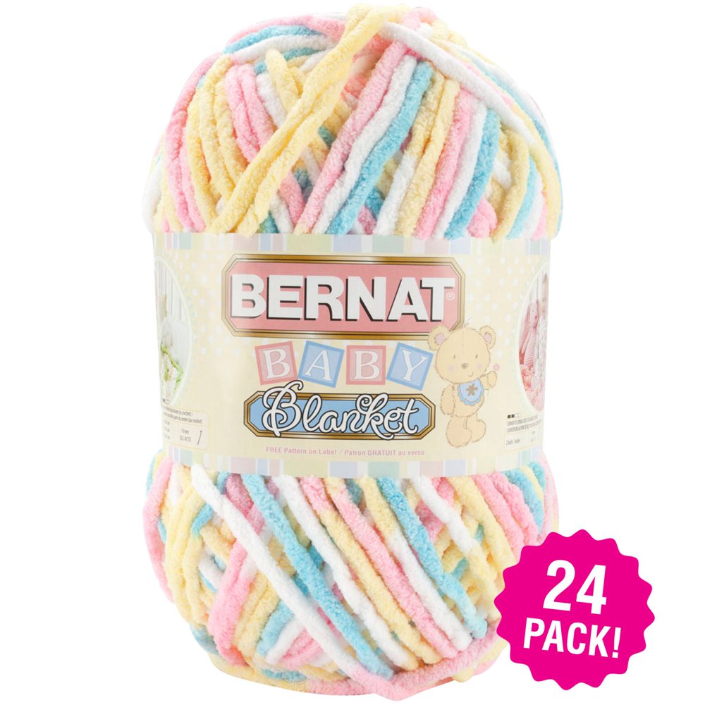 Bernat Baby Blanket Big Ball Yarn Pitter Patter, Multipack of 24