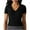 Black, variant on cfhntfmh Workout Tops for Women Slim Stretch V Neck Short Sleeve Basic T-Shirts Ribbed Solid Color Athletic Tees