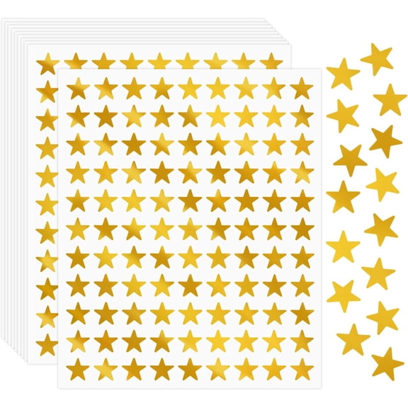 5040 PCS 0.6" Foil Star Metallic Stickers - Kids Reward & Behavior Chart Stickers, School & Classroom Supplies, DIY