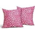 thumbnail image 2 of Hot Pink Cheetah Throw Pillow Covers 20X20 in Set of 2 Leopard Decorative Pillow Cases Animal Preppy Pillow Cover with Zipper Home Decor for Sofa Couch Housewarming Gift Bed Porch Outdoor, 2 of 6