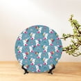 thumbnail image 6 of Salouo Rabbit And Rainbow Pattern Bone China Decorative Plate,Holiday Decor Decorative Ceramic Plates with Stand Elegant Home DéCor for Hallway/Living Room/Bedroom-8in, 6 of 6