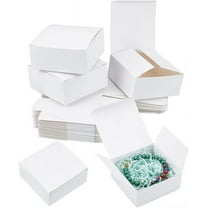 30pcs White Gift Box Small Paper Box 3.5x3.5x1.5 Inch Kraft Packing Cardboard Boxes Favor Treat Boxes Foldable Gift Jewelry Storage Case for Candy Soap Tea Light Wedding Mother's Day for diy