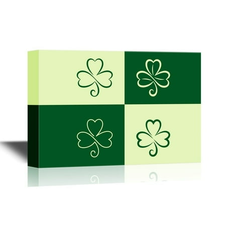 wall26 Canvas Wall Art - Clovers - Gallery Wrap Modern Home Decor | Ready to Hang - 16x24 inches
