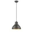 thumbnail image 2 of IRONCLAD Industrial-style 1 Light Rubbed Bronze Ceiling Mini Pendant 8" Wide, 2 of 3