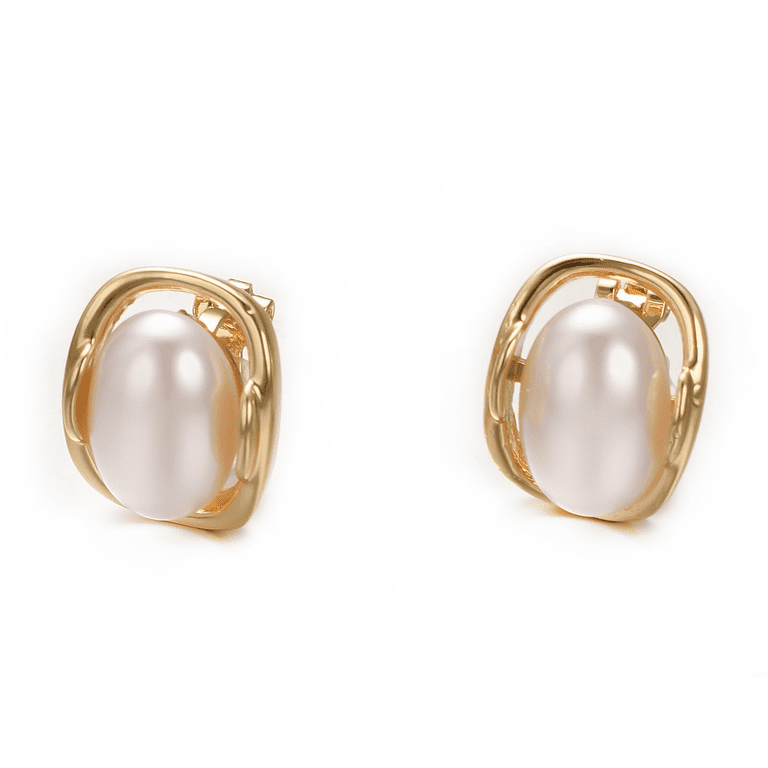 Gold & Silver Clip-On Earrings For Women - Vintage Waterdrop Design, Non-Pierced, Hypoallergenic
