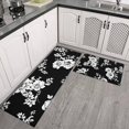 thumbnail image 2 of Pioneer Flower Floral Print Pattern Kitchen Rugs Sets Of 2,Anti Fatigue Kitchen Mat Rugs Non Slip Washable,Decorative Kitchen Floor Mats for Kitchen,Sink,Laundry,17"x30"+17"x47", 2 of 7