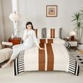 thumbnail image 4 of Homewish Geometric Stripes Full Size Comforter Sets 3-Piece for Teens Boys Girls,Vintage Aesthetic Bedding Comforter Set,Minimalist Retro Vintage Lightweight Bedding Sets,Microfiber Bedroom Decor, 4 of 8