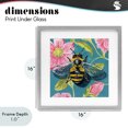 thumbnail image 4 of Stupell Industries Eclectic Fuzzy Bee On Floral Pattern Gray Framed Print Under Glass, 16 x 16, by Kate Jarvik Birch, 4 of 8