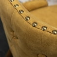 thumbnail image 5 of Roundhill Furniture Nevis Mid-century Modern Faux Leather Tufted Nailhead Trim Counter Stool Set of 2, Yellow, 24.5" Seat Height, 5 of 5