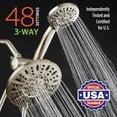 thumbnail image 2 of for California - 7" Premium High Pressure 3-Way Rainfall Combo for Best of Both Worlds - Enjoy Luxury 6-Setting Rain Showerhead and Hand Held Shower Separately or Together - Nickel Finish, 2 of 5