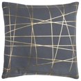 thumbnail image 1 of HomeRoots 403246 Contemporary Linework Throw Pillow, Gray & Gold, 1 of 1