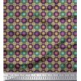 thumbnail image 1 of Soimoi Poly Georgette Fabric Floral Mandala Print Fabric by The Yard 52 Inch Wide, 1 of 3