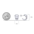 thumbnail image 6 of AFFY 14K White Gold over 925 Sterling Silver Chunky Stud Half Hoop Earrings for Women Jewelry, 6 of 6