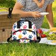 thumbnail image 2 of Herdesigns Colorful Dog Paw Insulated Lunch Bag for Women Men Adults Large Reusable Lunch Box Paw Print Leakproof Cooler Tote Bags with Adjustable Shoulder Strap, 2 of 7