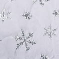 thumbnail image 2 of Plush Christmas Tree Skirts, 48 inches Luxury Snowy White Faux Fur Xmas Tree Base Cover Mat with Silver Snowflakes - Silver Sequin, 2 of 4