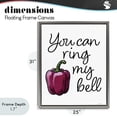thumbnail image 4 of Stupell Industries Eclectic Ring My Bell Pepper Gray Floating Frame Canvas Art, 25 x 31, by Susan Ball, 4 of 8
