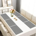 thumbnail image 2 of Black White Gingham Checkered Pattern Summer Placemats Table Placemats Set Of 6-Linen Kitchen Washable Placemats Table Mats 11.8"x17.7" Non-Slip Heat Resistant, 2 of 5