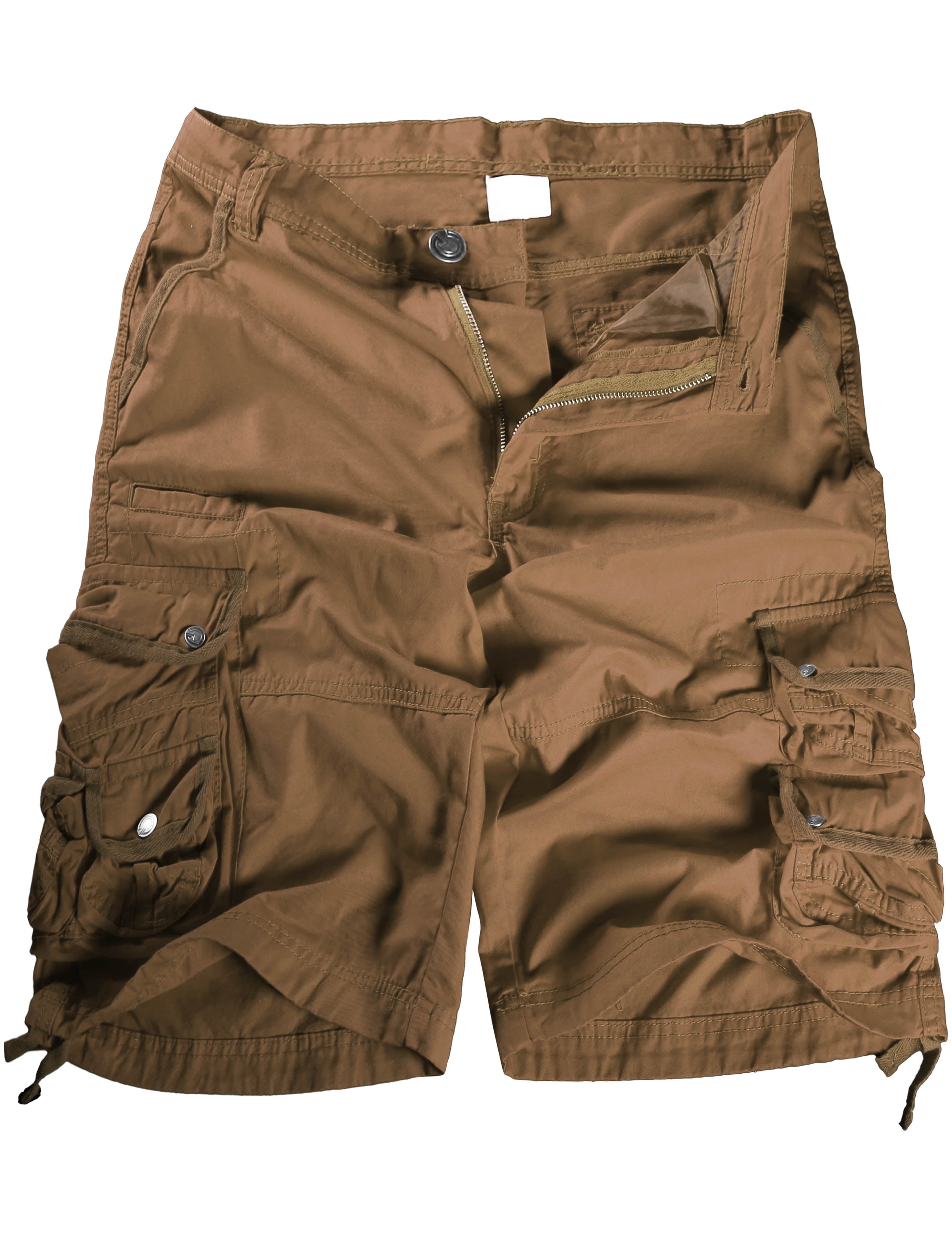 Ma Croix Mens Premium Cargo Shorts with Belt Outdoor Twill Cotton Loose Fit Multi Pocket Pants