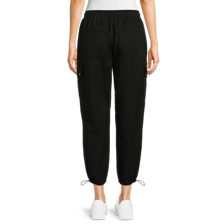 Time and Tru Women s Parachute Cargo Jogger Pants 26