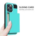 thumbnail image 2 of FIEWESEY for iPhone 13 Pro Phone Case,Ultra-Thin Sliding Credit Card Slot, Full Body Protective Shell, Scratch-Resistant Shock-Proof Protective Cover for Apple iPhone 13 Pro 6.1 Inch(Green), 2 of 6