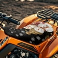 thumbnail image 3 of Uorisanigo ATV Seat Cover Compatible with Sportsman Rancher Foreman Scrambler Kodiak Grizzly Arctic Cute Santa Claus Cat Seat Cover Protection Fit for Most ATV, 3 of 7