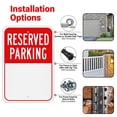 thumbnail image 4 of (4 Pack) Large Reserved Parking Sign, 18"x12" Reflective Aluminum Metal Write-On Sign, Rust-Free, Weather Resistant, Weatherproof, Easy to install, 4 of 6
