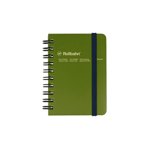 Delfonics Rollbahn Spiral Classic Notebooks: 3 in. x 4 in. (Olive) mini-memo