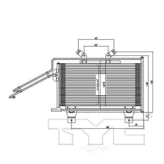 TYC 19097 Automatic Transmission Oil Cooler For DODGE RAM 1500 RAM 2500 3500 Fits 2002 Dodge Ram 3500