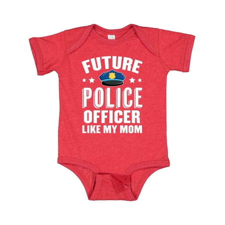 

Inktastic Future Police Officer Like My Mom Gift Baby Boy or Baby Girl Bodysuit
