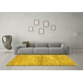 thumbnail image 3 of Ahgly Company Machine Washable Indoor Rectangle Abstract Yellow Modern Area Rugs, 3' x 5', 3 of 4
