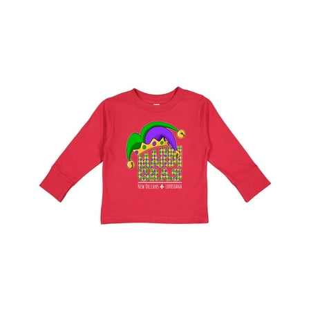 

Inktastic Mardi Gras New Orleans Louisiana Jester Hat Gift Toddler Boy or Toddler Girl Long Sleeve T-Shirt