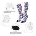 thumbnail image 3 of Naloa white flower Skull blue Thigh High Socks Extra Long Stretchy Sock Women Over Knee High Opaque Stocking Daily Wear, 3 of 6